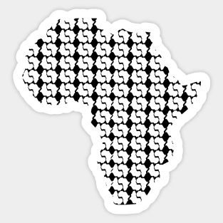 Africa Map in Geometric Pattern Sticker